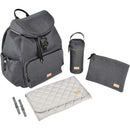 BÉABA, Wickeltasche, Wickelrucksack, Großes Fassungsvermögen 22 l, 13 Aufbewahrungsfächer, Umfangreiches Zubehör, Waterproof, Tasche Vancouver, Dunkelgrau