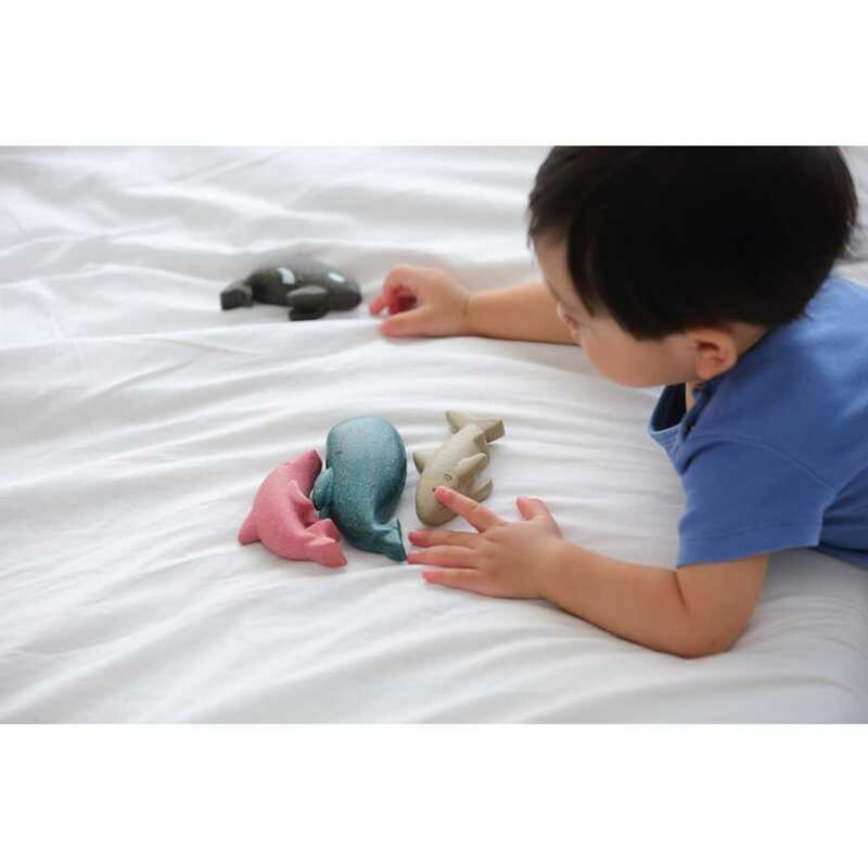 Kid playing PlanToys Sea Life Set