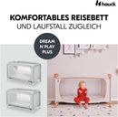 hauck Dream N Play Plus, Dusty Mint - Kinderreisebett mit Transporttasche - Großer Schlupf zum Spielen - Klein Zusammenklappbar
