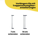 Safety 1st Easy Close Metal Gate, Treppenschutzgitter ohne Bohren, 73–80 cm (bis 108 cm erweiterbar), leicht schließbares Türschutzgitter, mit 1 Hand öffnen, kein Bohren, Zweifachsicherung