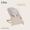 LIONELO LILAC Babywippe und -liege für Babys bis 9 kg, 0-6 Monate, 2-in-1 Babywippe, 2 Spielzeuge, Neigungseinstellung, 3-Punkt-Gurt, leicht 3,2 kg...