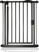 Safetots Druckmontage Selbstschließendes Treppengitter, Extra Schmal, 61cm - 66.5cm, Mattschwarz, Automatisch Schließendes Babygitter, Sicherheitsbarriere für Kleinkinder, Einfache Installation