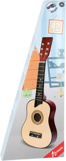 small foot Gitarre "Natur" aus Holz, mit sechs Nylonsaiten und Plektron, geeignet für Kinder ab 3 Jahren, 3307