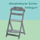 Bebeconfort Timba Kinderhochstuhl Mitwachsend, 6 Monate - 10 Jahre, bis 30 kg, Hochstuhl , Abnehmbares Tablett, Verstellbarer Sitz & Fußstütze, 3-Punkt-Sicherheitsgurt, für Timba Baby, Warm Grey
