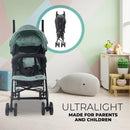 Mobiclinic® kids, Kinderwagen, Buggy, Elefant, Verstellbare rückenlehne, Faltbar, Doppeltes sicherheitssystem, Abnehmbare räder, Verstellbarer 5-punkt-gurt, Leichter