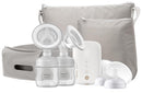 Philips AVENT SCF394/62 Elektrische Doppel-Milchpumpe, mit natürlicher Bewegungstechnologie, mit klarer, natürlicher Reaktion, weißer Pumpe, grauer Tasche, Tasche und Gürtel, SCF394/62