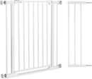 hauck Clear Step 2 + 21 cm Verlängerung, Weiß - Kinderschutzgitter Hundegitter, Verstellbare Breite 96-101 cm, 77 cm Hoch, Flacher Einstieg, Einhan...