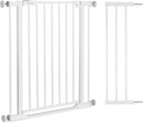 hauck Clear Step 2 + 21 cm Verlängerung, Weiß - Kinderschutzgitter Hundegitter, Verstellbare Breite 96-101 cm, 77 cm Hoch, Flacher Einstieg, Einhan...