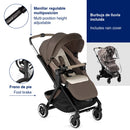 Jané Jewel, Kinderwagen, ab Geburt bis 15 kg, Aluminium, mit Tasche und Regenüberzug aus Kunststoff, komplett klappbar und kompakt