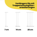 Safety 1st Auto Close Gate, Treppenschutzgitter ohne Bohren, 73–80 cm (max. 136 cm erweiterbar), automatisch schließendes Türschutzgitter, mit einer Hand öffnen, kein Bohren, Zweifachsicherung