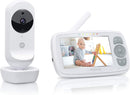 Motorola Nursery VM34 - Babyphone mit Kamera - 4.3-Zoll Farbdisplay - Infrarot-Nachtsicht - Wiegenlieder, Weiß