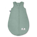 Julius Zöllner Sommerschlafsack Musselin 0,5 TOG Gr. 68/74 | 100% Baumwollmusselin | Oeko-TEX Standard 100 | grün