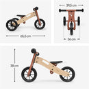 Hauck First Ride Eco, Fuchs - 2 in 1 Holz Dreirad Rutscher & Zweirad Laufrad mit 7,5 Zoll Räder für Kleinkider ab 1 Jahr bis 20 kg, mit Höhenverste...
