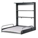 roba Wandwickelregal + Wickelauflage roba Style grau - Klappbar & platzsparendes Wickelregal zur Wandmontage - Wickeltisch mit 2 Ablagefächer - Hol...