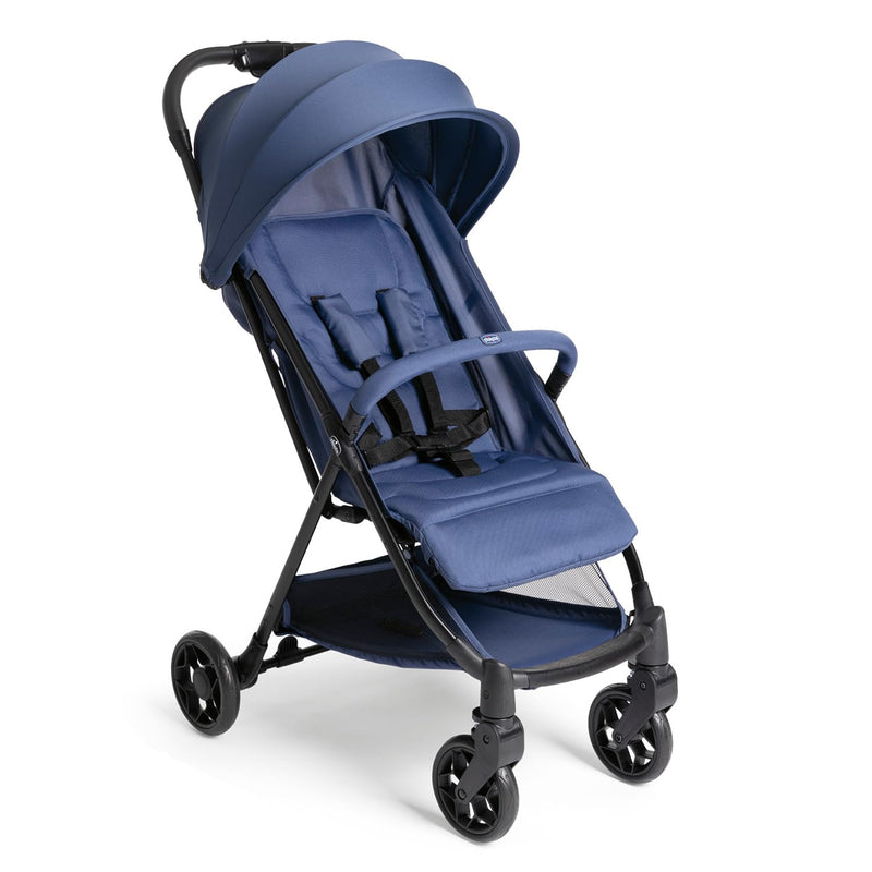 Chicco Urbino Kinderwagen Ab Geburt bis 4 Jahren (max. Belastbarkeit 25 kg), Praktisch und leicht, Zusammenklappbarer Buggy,Einhandverschluß, Verstellbare Rückenlehne und Fußstütze, Verdeck, Blau