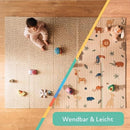 Nuby – Wendbare Spielmatte – Sichere Baby-Spielmatte – Leicht und Faltbar – Einfach zu Falten, Verstauen und Transportieren – Mit Lustigem Design – 200x150x1cm – Babyspiel ab Geburt