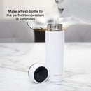 Nuby - RapidCool™ - Hilfe zur Zubereitung von die perfekte Säuglingsnahrung in nur 2 minuten - Für Babys - Perfekt für Unterwegs - Inklusive Milchpulverspender und digitalem Deckel - Weiß - 0+ Monate