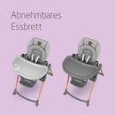 Maxi-Cosi Minla Kinderhochstuhl Mitwachsend, 0–14 Jahre, bis zu 60 kg, Hochstuhl Baby, 9 Höhenstufen, 5 Neigungspositionen, 4 Tablettpositionen, kompakt faltbar, Essential Grey