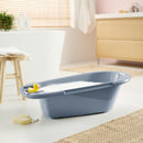 Rotho Babydesign Baby Badewanne Bella Bambina - Blaue Badewanne speziell für Babys und Kinder - Ideal für sicheres und komfortables Baden