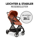 hauck Travel N Care Plus, Cork - Reisebuggy für Kinder ab Geburt bis 22 kg mit Liegefunktion & Kopfposter - Leicht (7,2 kg) & Einhändig Faltbar - Selbststehend - UPF 50+ & Netzfenster