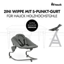 hauck Babywippe & Newborn Aufsatz Premium für Hochstuhl Alpha & Beta ab Geburt - 2in1 Babyaufsatz für Neugeborene mit 5-Punkt-Gurt, verstellbarer Rückenlehne & Baumwolle