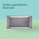 Bebeconfort Sweet Dreams, Baby Reisebett, 0–3 Jahre (0–15 kg), Reisebett leicht für Babys, Große gepolsterte Matratze, Seitenfenster, Einfach Kompakt Klappbar, Mit Reisetasche, Mineral Gray