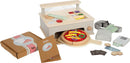small Foot Pizzeria-Set aus Holz, multifunktionaler Pizzaofen mit umfangreichem Zubehör, hochwertiges Rollenspielset, für Kinder ab 3 Jahren, 12696, Holzfarben