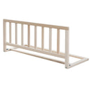 roba Bed Safety Guard 90 cm long made of solid wood, safe fall-out protection for babies and children from 18 months, easy assembly without drilling, height 38 cm, foldable with extra safety lock, natural