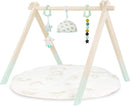 B. toys – Spielbogen aus Holz mit Krabbeldecke – Spieldecke für Babys und Neugeborene – 3 Sensorik Babyspielzeuge – Baumwollmatte – Holz Activity Center – Starry Sky