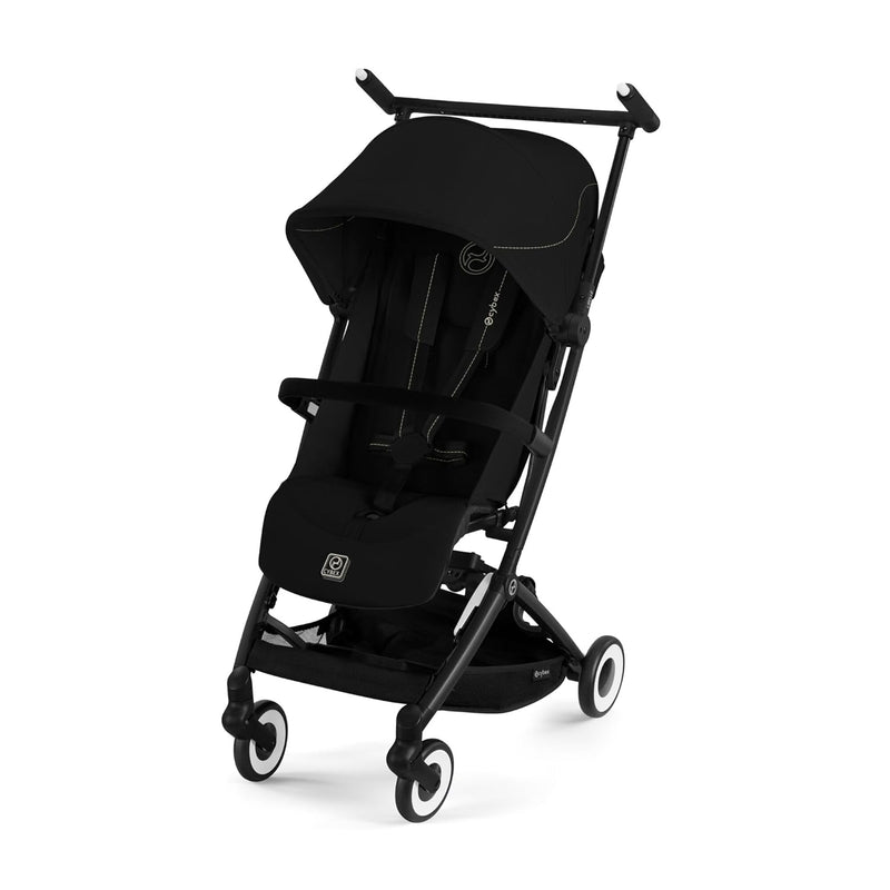 CYBEX Gold Kinderwagen LIBELLE mit Einhand-Gurtsystem, Von ca. 6 Monaten bis ca. 4 Jahre (max. 22 kg), Ultraleicht (nur 6 kg), Magic Black