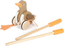 small foot Schiebetier Ente mit beweglichem Kopf aus Holz, hilft beim Laufenlernen, Schiebespielzeug für Kinder ab 18 Monaten, 12493