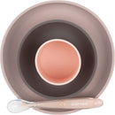 Nattou Silikon-Geschirr für Kinder, 4-tlg., Teller + Schale rutschfest, BPA-frei, Silicon, Rosa/Violett