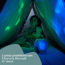 Chicco First Dreams Eisbär Projektor, 2in1 Wiege und Bett Projektor, Kinder Nachtlicht, Aurora Borealis Projektion, entspannende Klassische Musik und Naturgeräusche, Spielzeug, 0 Monate +, neutral