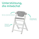 Bebeconfort Timba 2 mit Kissen, Mitwachsender Hochstuhl Baby, Ab 6 Monaten, Bis 110 kg, Ergonomischer Baby & Kinderhochstuhl Holz, Fast alle Esstis...