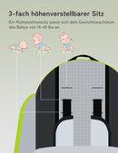 besrey Kraxe Kindertrage mit Aufbewahrungstasche, tragbare Kinderrückentrage für Reise, Kinderkraxe wandern für 6-36 Monate, Tragesitz bis 25 kg, zusammenklappbare (Hellgrün)