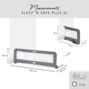 hauck Bettschuztgitter Sleep N Safe Plus XL für Kinder 18 Monate bis 5 Jahre, Großer Rausfallschutz Bett für Elternbett