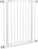 hauck Clear Step 2, Weiß - Schutzgitter Treppe und Tür 75–80 cm – Kindersicheres Absperrgitter mit flachem Einstieg, Manuelle 1 Hand Öffnung, ohne ...