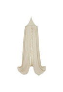 Jollein Baldachin Vintage Ruffle Nougat - Höhe 245 cm - Betthimmel Babybett Kinderzimmer - Beige