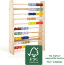 small foot Rechenschieber "Educate" aus Holz für Kinder, klassische Lernhilfe für die Grundschule, ab 4 Jahren, 11326