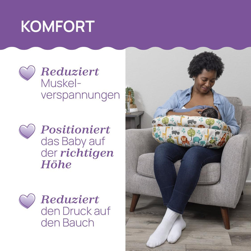Boppy Deluxe Stillkissen, Brust und Flasche Fütterung Unterstützung, ergonomische Form mit Mutter und Baby zu unterstützen