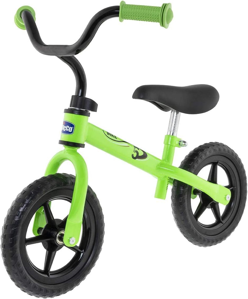 Chicco Green Rocket Laufrad, Balance Bike für Gleichgewicht, mit verstellbarem Lenker und Sattel, max. 25 kg, grün - Spielzeug für Kinder 2-5 Jahre, Einheitsgröße