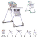 Moni Hochstuhl Muffin klappbar, 5-Punkt-Sicherheitsgurt, Rückenlehne verstellbar grau