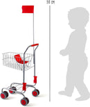 small foot Einkaufswagen "silber" aus Metall, Zubehör für Kaufmannsläden und Tante-Emma-Läden, ab 3 Jahren, 4046