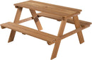 roba Kinder Outdoor+ Sitzgruppe inkl. Sitzkissen - Picknick for 4 - Garten Sitzgarnitur aus wetterfestem Massivholz - 4 Plätze - Teak
