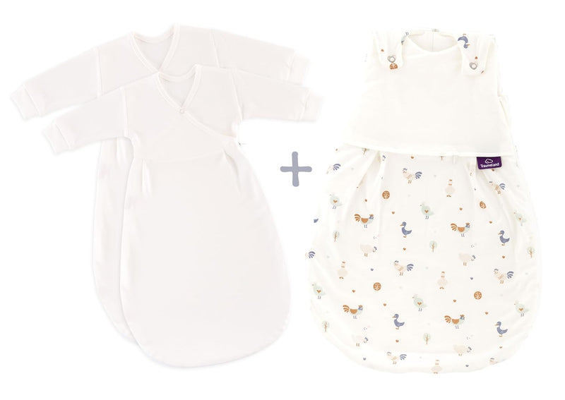 Träumeland Babyschlafsack LIEBMICH 3tlg. Set, Kikeriki, Größe 62/68