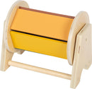 small Foot Montessori Drehtrommel aus FSC 100%-zertifiziertem Holz, Regenbogenrad mit 5 Farbflächen, Baby-Spielzeug ab 6 Monate, 12742