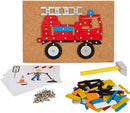 Small Foot Hämmerchenspiel Fahrzeuge der Stadt aus Holz, mit Korkbrett und Hammer für Kinder ab 3 Jahren, 12360