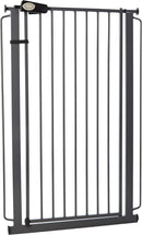Bettacare Sicherheitsgitter für Kinder und Hunde, Schmal, 68.5cm - 75cm, Schiefergrau, Extra hohes Babygitter von 104cm Höhe, Schmales Druckmontage-Sicherheitsgitter für Treppen