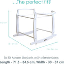 Clair de Lune Deluxe Schaukelständer für Babykörbe - Weiß