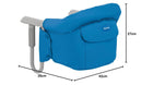 Inglesina Fast, Faltbarer Tischsitz, Hellblau (Light Blue), Einfach zu transportieren, Waschbar, Sichere Installation, Bis zu 15 kg, 35 x 27 x 42 cm